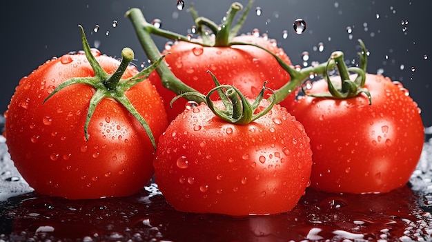 Mélange de tomates plusieurs délicieuses tomates sur fond blanc