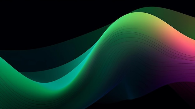 Mélange vert vert sur fond clair Arrière-plan flou Fond d'écran créatif Abstrait ondulé Espace vide Abstrait dégradé vibrant Maillage dégradé