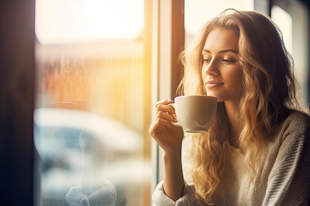 Une mélodie de café dans un café confortable IA générative