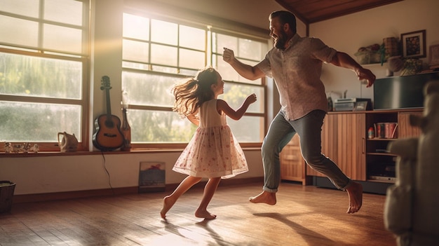 Photo mélodies d'amour une danse père-fille