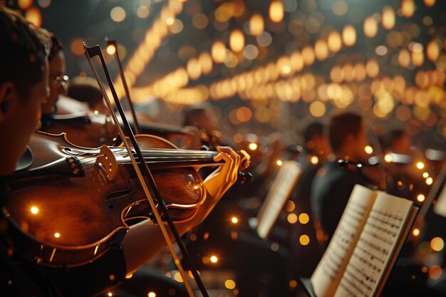 Photo les mélodies harmonieuses d'un orchestre symphonique