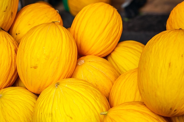 Melon au marché de Catane Sicile, Italie.