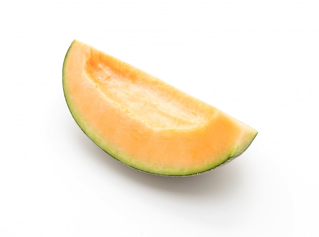 melon cantaloup sur blanc