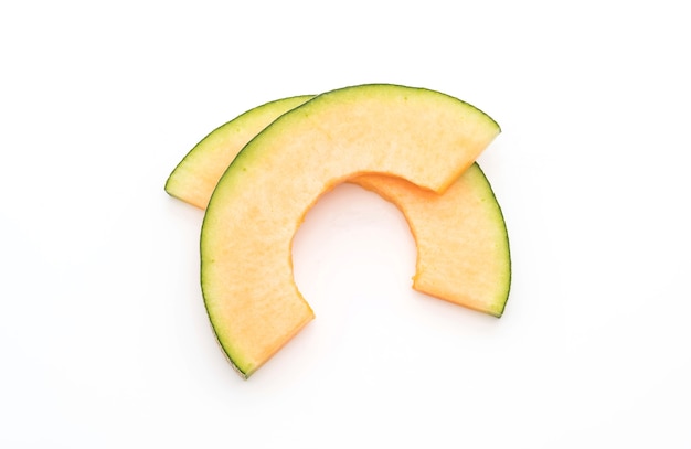 Photo melon cantaloup sur blanc