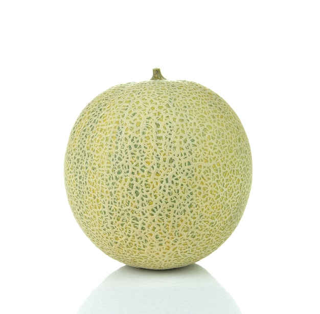 Photo melon cantaloup isolé sur blanc