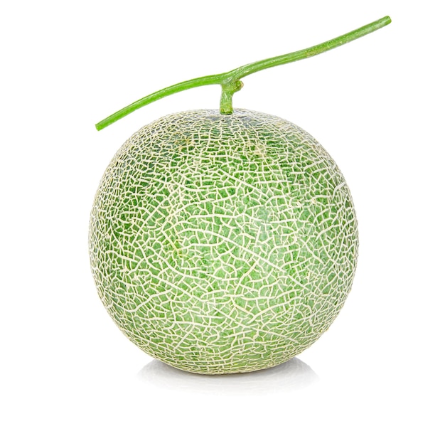 Melon de cantaloup isolé sur fond blanc