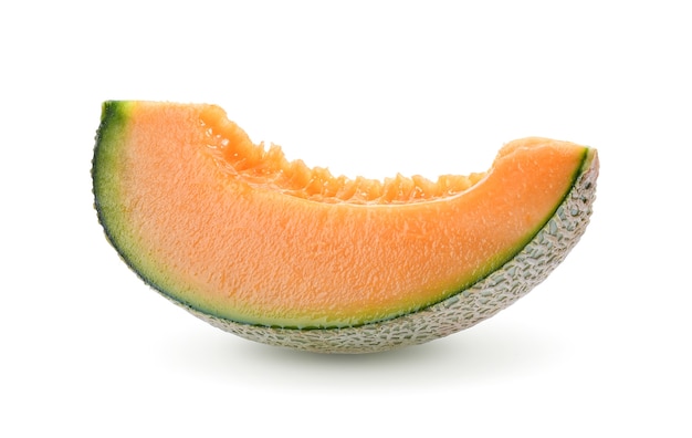 melon cantaloup isolé sur fond blanc