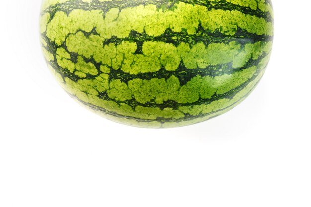 Melon d'eau demi-rayé sur blanc