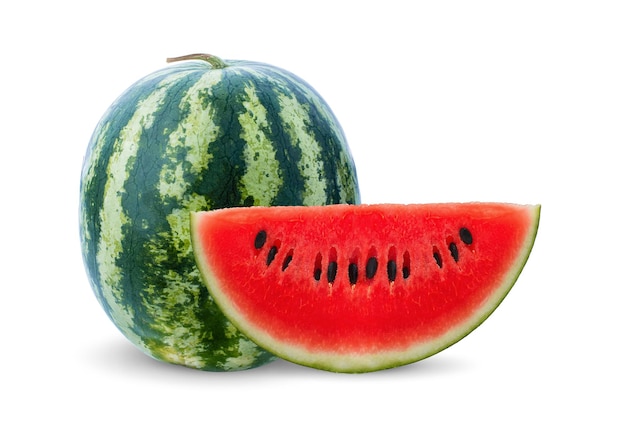 melon d'eau sur fond blanc