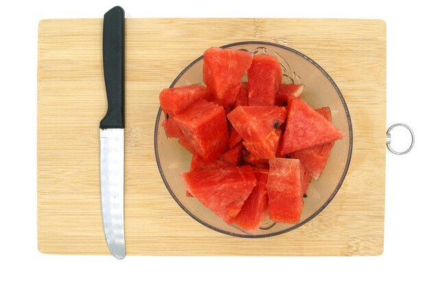 Melon d'eau sur un fond blanc