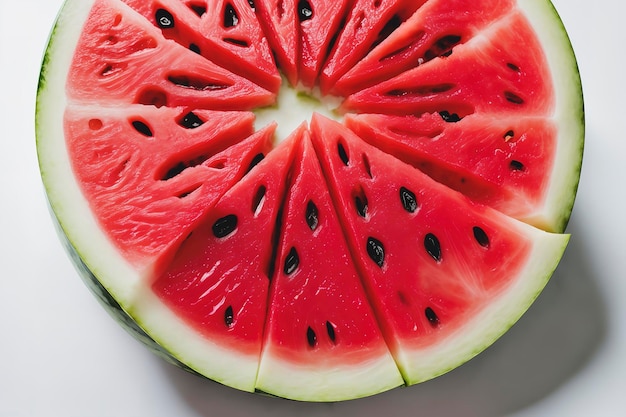 melon d&#39;eau sur fond blanc