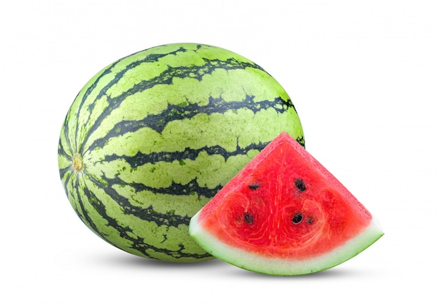 Melon d'eau isolé sur blanc