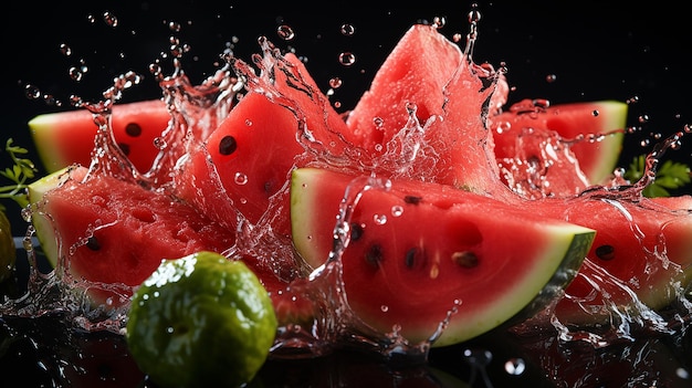 Melon d'eau en tranches