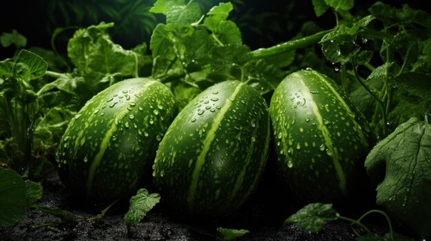 Melon d'eau vert de jardin