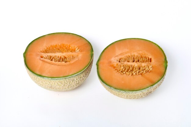 Melon sur fond blanc