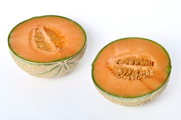 Melon sur fond blanc