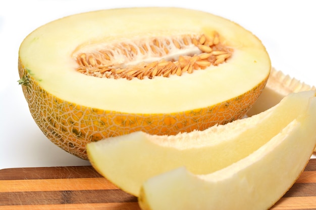 Melon sur fond blanc