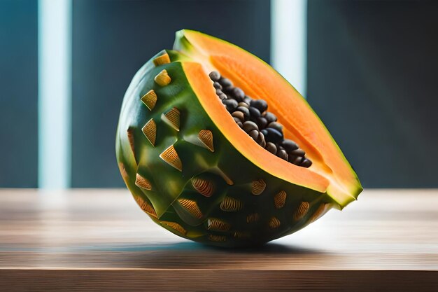 un melon avec des graines et des graines