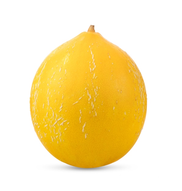 Melon jaune isolé sur fond blanc