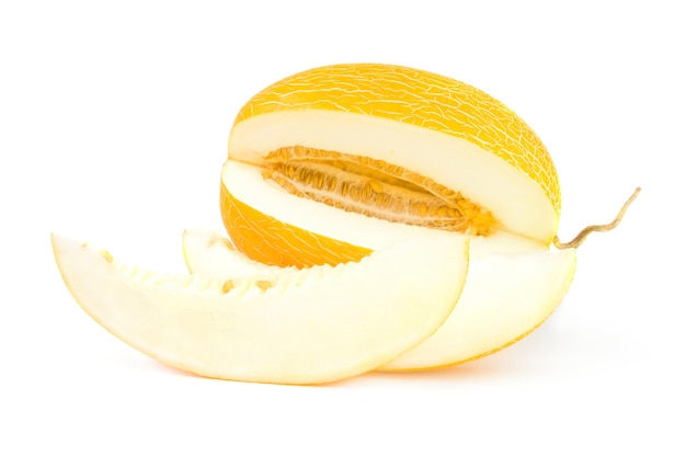 Melon miel isolé sur blanc