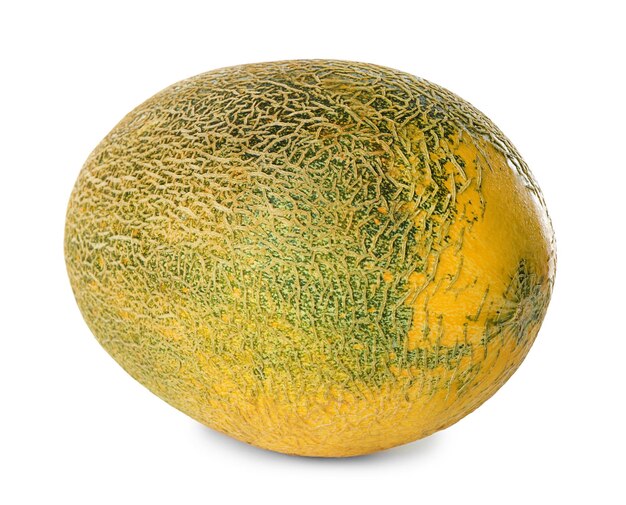 Melon mûr sur fond blanc