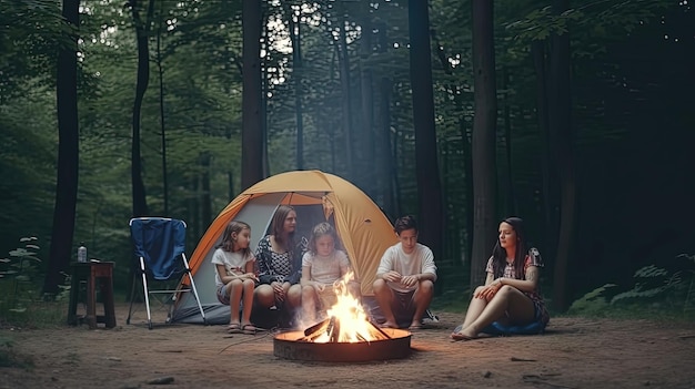 Le Memorial Day, la famille part en camping pour honorer la mémoire de ceux qui ont sacrifié leur vie pour le pays tout en profitant des plaisirs simples de la nature.