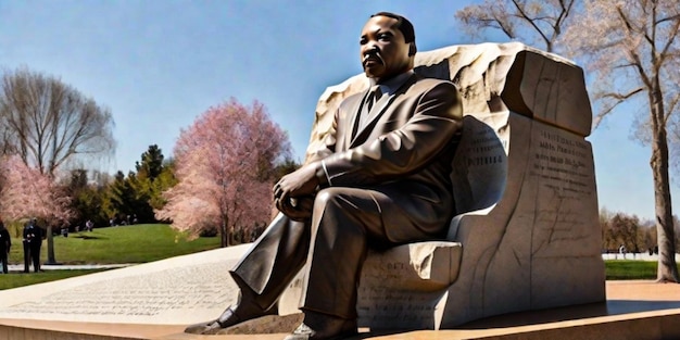 Le mémorial du leader des droits civiques Martin Luther King Jr. pendant la saison du printemps à West Pot