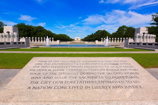 Mémorial de la seconde guerre mondiale à washington, DC, États-Unis