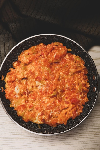 Menemen cuisine turque ou omelette