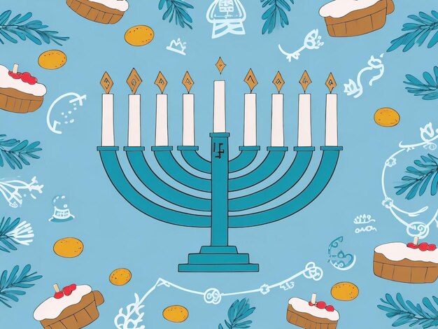 Photo menorah collections d'images d'arrière-plan mignons fonds d'écran ai générés