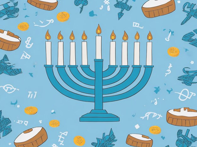 Photo menorah collections d'images d'arrière-plan mignons fonds d'écran ai générés