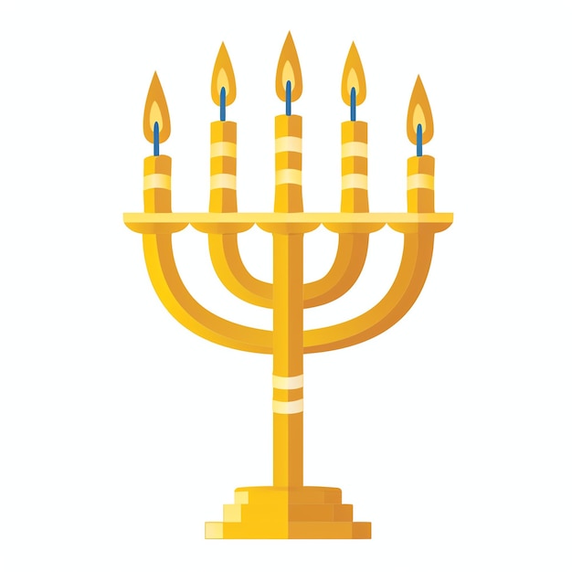 Photo menorah dorée symbole juif arrière-plan