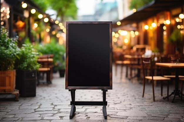 Menu d'affichage d'un restaurant dans la rue IA générative