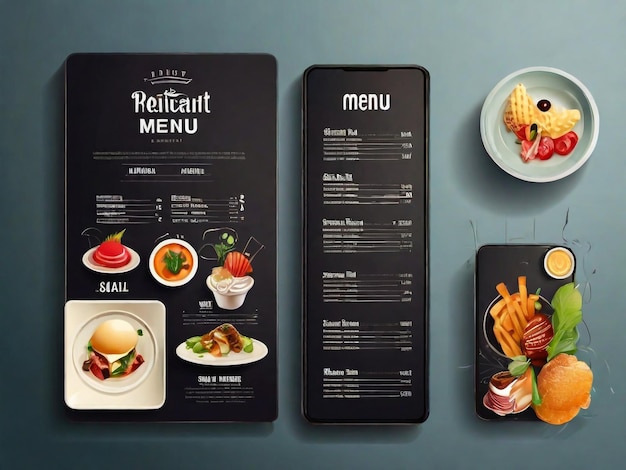 un menu pour un restaurant appelé aucun menu et menu