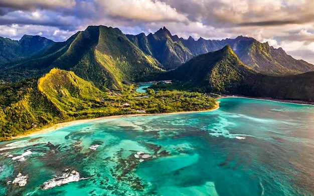 mer agitée dans les eaux des Caraïbes AI_Generated