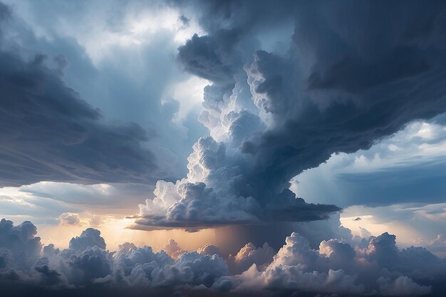 La mer Baltique au coucher du soleil Un ciel spectaculaire avec des nuages roses dorés brillants