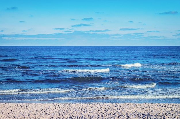 Mer Baltique et la plage de la station balnéaire de Palanga, Lituanie