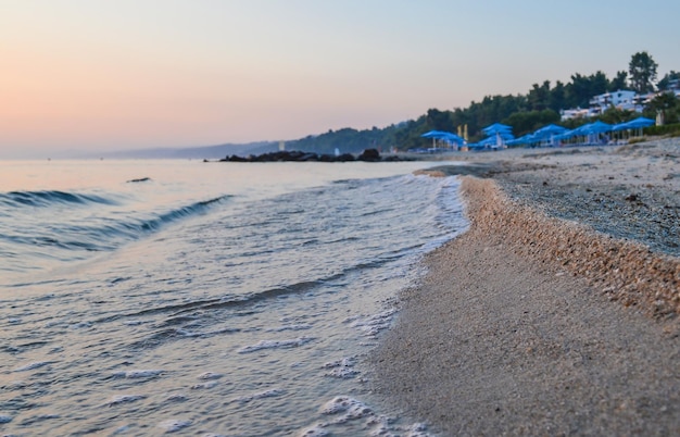 Mer calme au petit matin Grèce Halkidiki Kassandra
