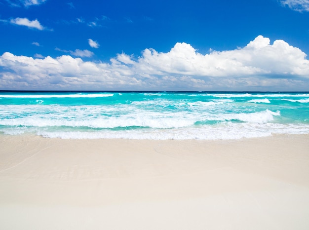 Mer des Caraïbes plage tropicale. Paysage marin