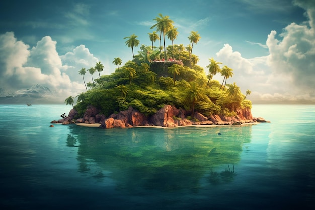 Photo mer des îles tropicales