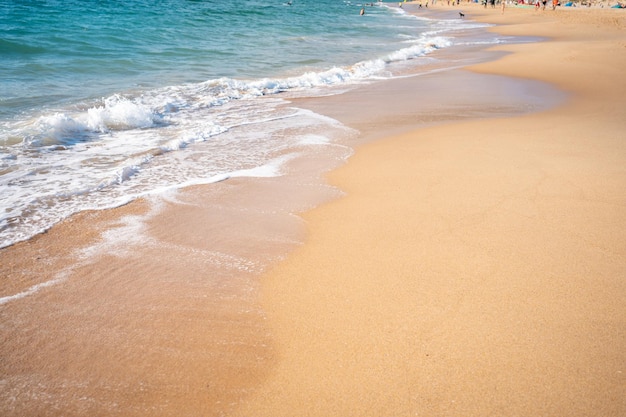 Mer turquoise claire et vagues