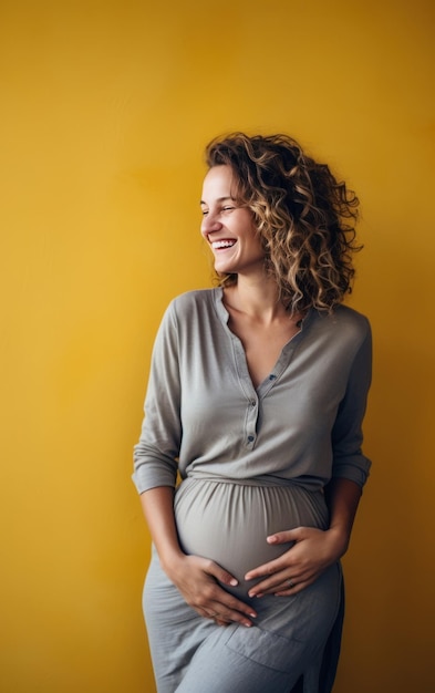 Une mère enceinte étonnante et heureuse