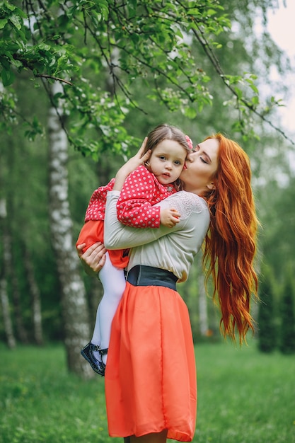 Mère avec fille