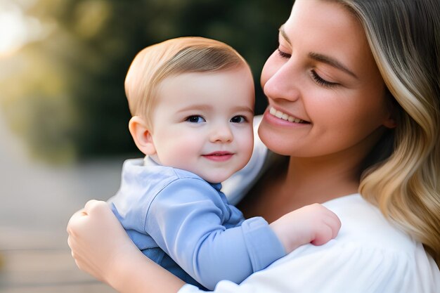 Mère heureuse avec son fils