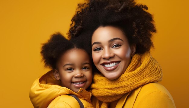 mère de mode joyeuse portant affectueusement embrassant son enfant fond lumineux solide lumineux