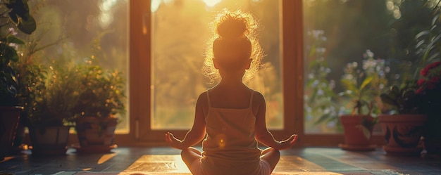 Une mère et sa fille joyeuses font du yoga ensemble