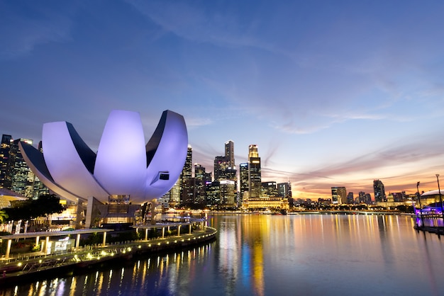 Merlion Park, Marina Bay à Singapour.