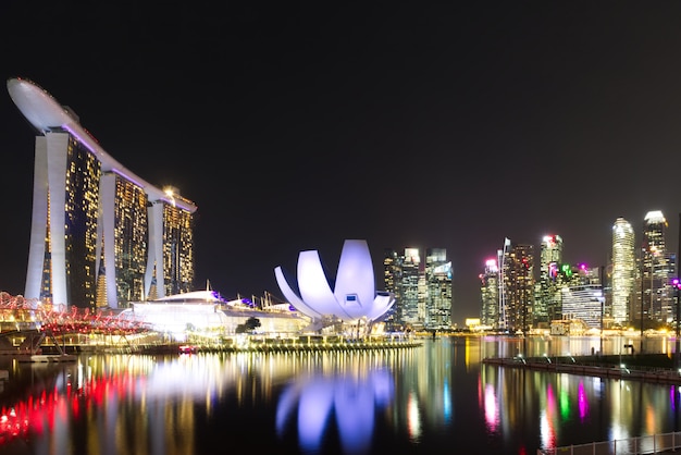 Merlion Park, Marina Bay à Singapour.