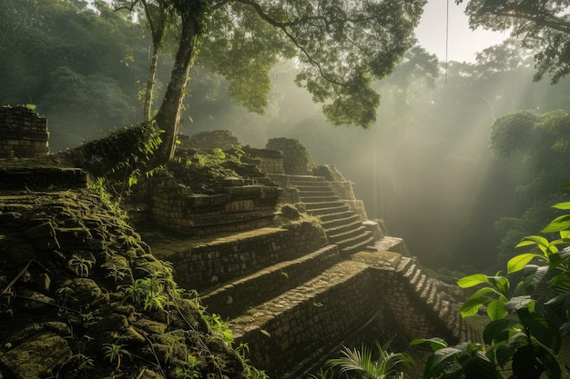 Les merveilles de la civilisation maya ancienne et l'architecture hypnotisante au cœur de la jungle un visuel