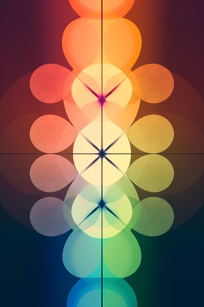 Une merveilleuse lumière symétrique de cercles traverse une IA générative impressionnante